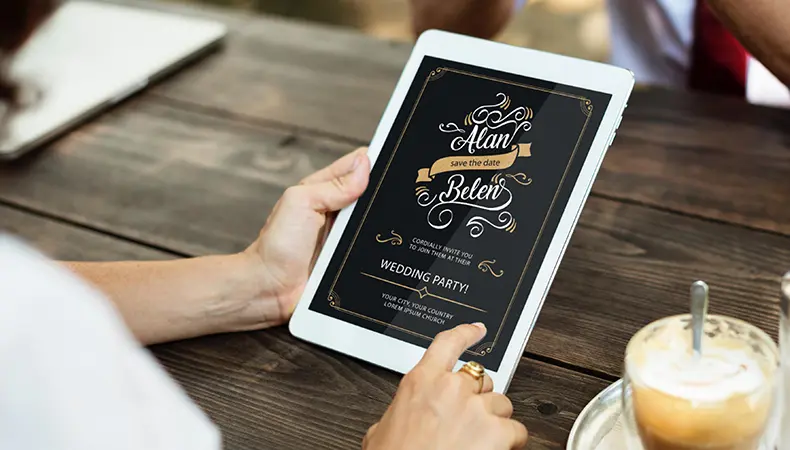 Digital wedding invitation