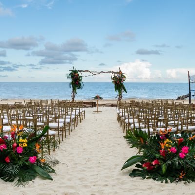 riviera cancun beach wedding gazbo